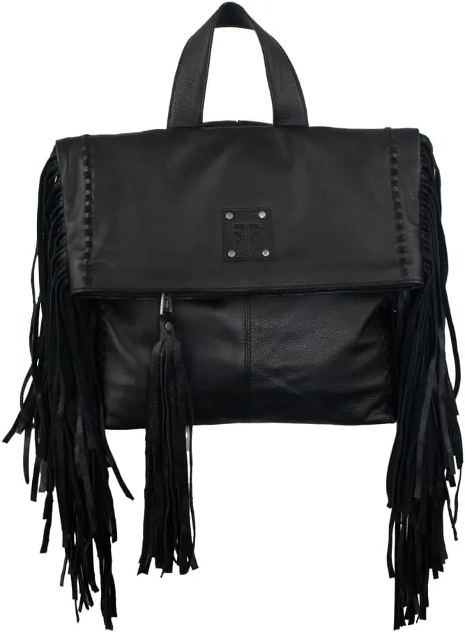STS Ranchwear Womens Indie Gwen Black Buffalo Leather Backpack