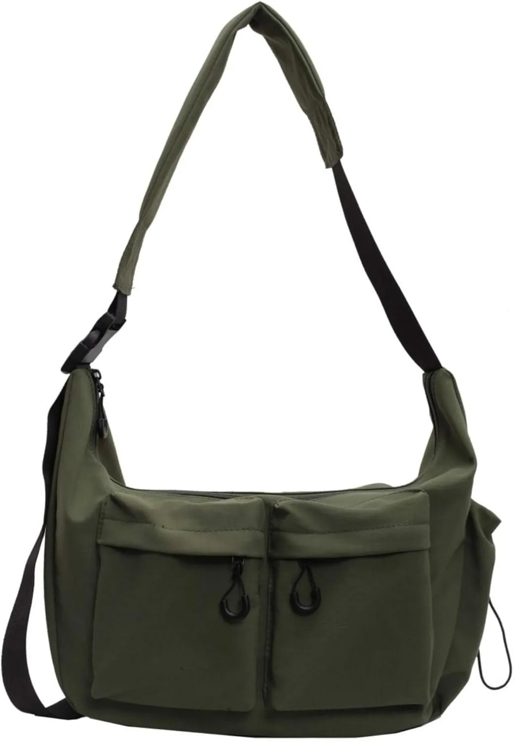 Stylish Canvas Crossbody Crescent Bag for Women, Medium Lightweight Hobo Bag
