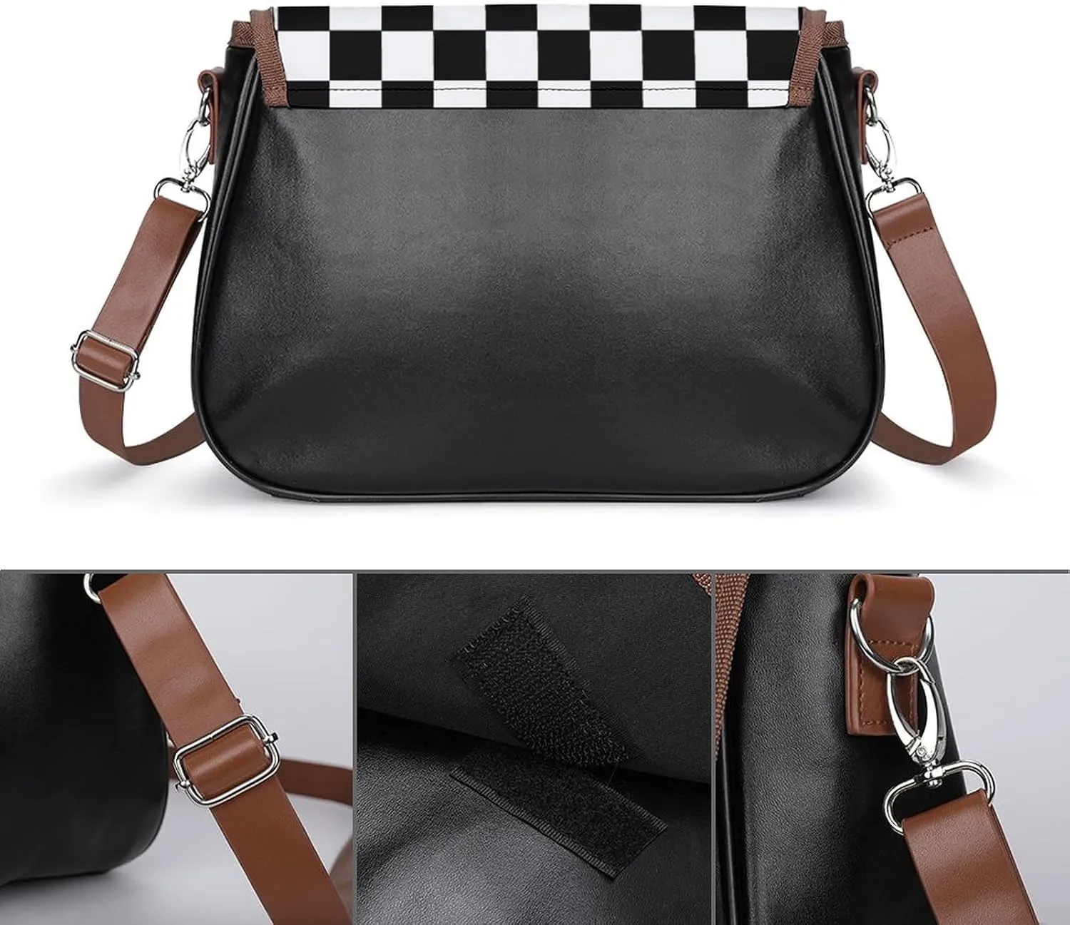 Stylish Women's Shoulder Bag Vintage PU Leather Handbag For Daily Use