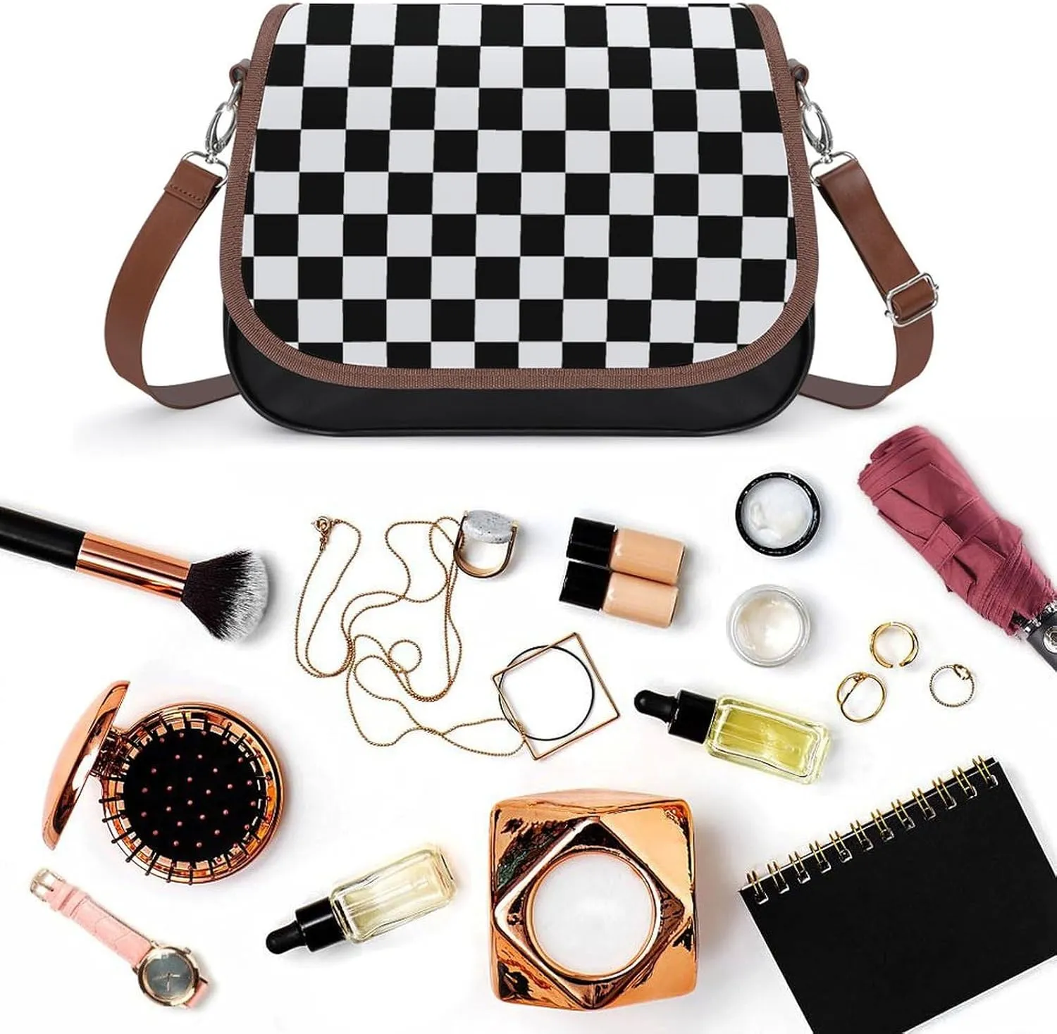 Stylish Women's Shoulder Bag Vintage PU Leather Handbag For Daily Use