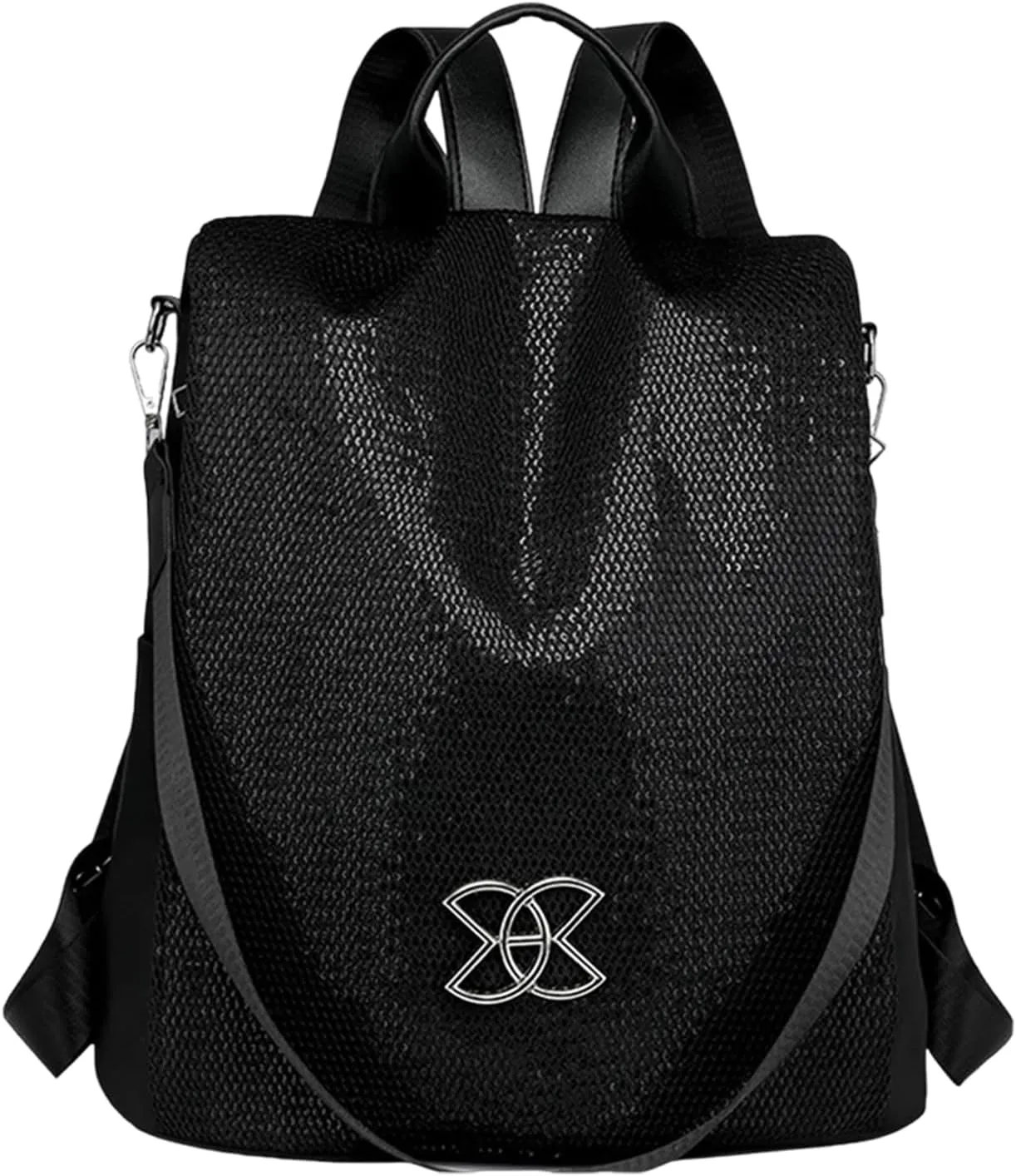 Subscrsidewa Anti-Theft Large Capacity Backpack, 2025 Oxford Cloth Backpack for Women,Large Capacity Leisure Travel Bag (Flash Black)