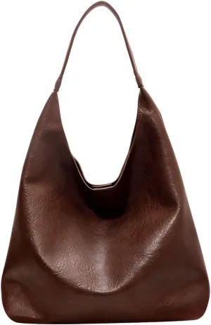 Suede Bag for Women, Brown Suede Tote Bag, Simulation Fashion Slouchy Bags, Vintage Hobo Bag, Women Suede Shoulde