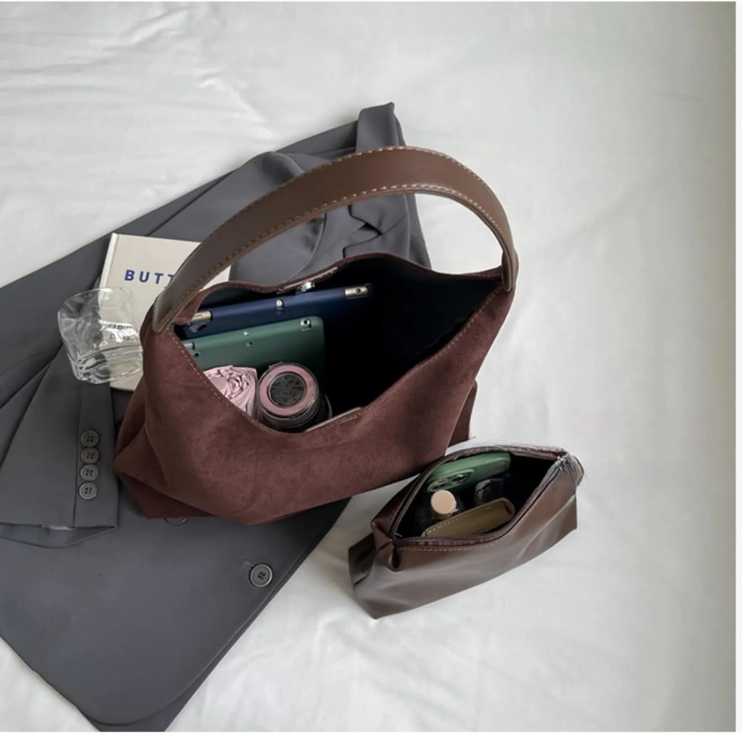Suede Bags for Women 2024: Slouchy Hobo & Shoulder Bags for Work
