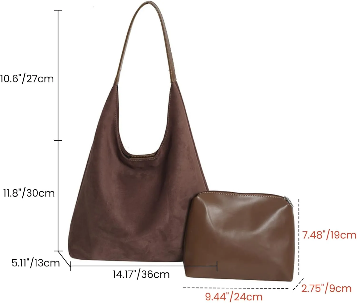 Suede Bags for Women 2024: Slouchy Hobo & Shoulder Bags for Work