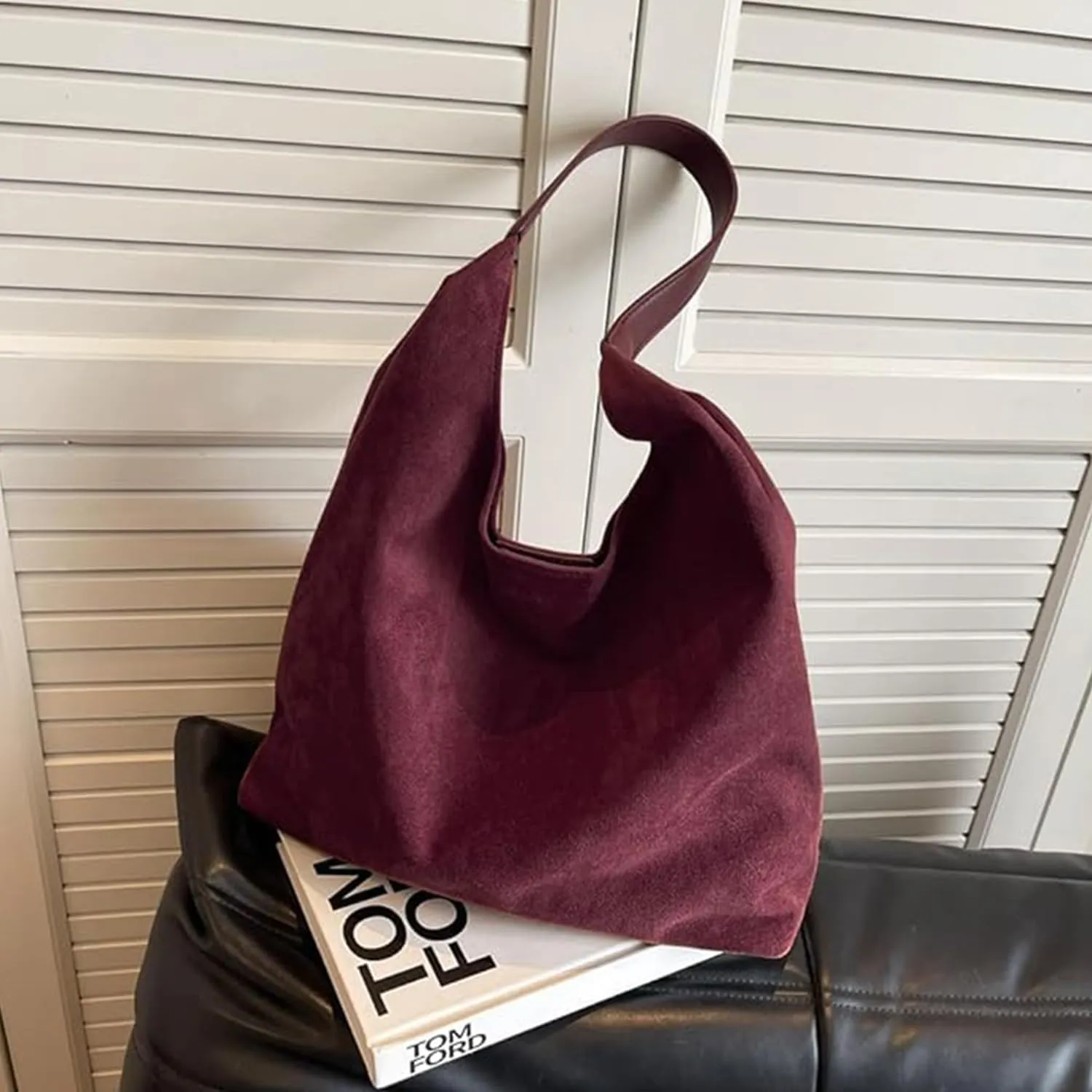 Suede Bucket Bag 2024 - Crossbody Hobo Shoulder Tote Handbag for Women Large Slouchy Purse Suede Handbags Collection