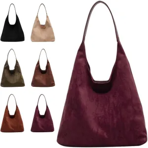 Suede Bucket Bag 2024 - Crossbody Hobo Shoulder Tote Handbag for Women Large Slouchy Purse Suede Handbags Collection