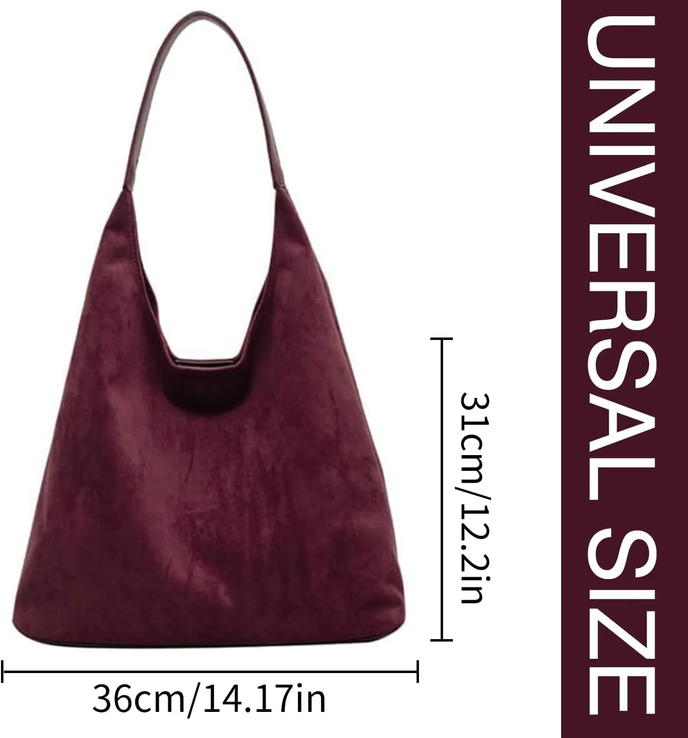 Suede Bucket Bag 2024 - Crossbody Hobo Shoulder Tote Handbag for Women Large Slouchy Purse Suede Handbags Collection