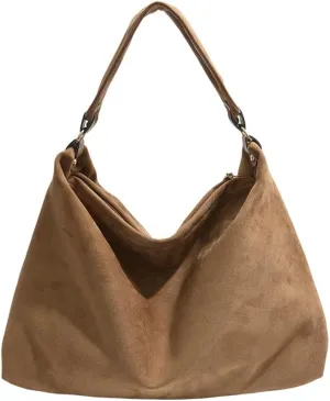 Suede Hobo Bag for Women Elegant Shoulder Bag Handbags Satchel Casual Work Purses 2025