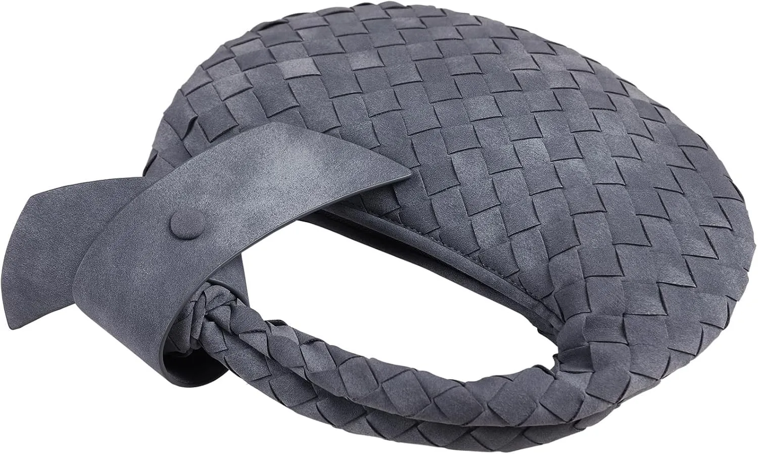 Suede Leather Woven Bag for Women, Woven Knot Clutch Bag, Woven Purse, Evening Handbag, Vegan Leather Top Handle Bag