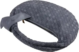 Suede Leather Woven Bag for Women, Woven Knot Clutch Bag, Woven Purse, Evening Handbag, Vegan Leather Top Handle Bag