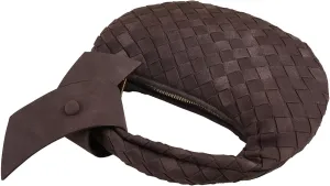 Suede Leather Woven Bag for Women, Woven Knot Clutch Bag, Woven Purse, Evening Handbag, Vegan Leather Top Handle Bag