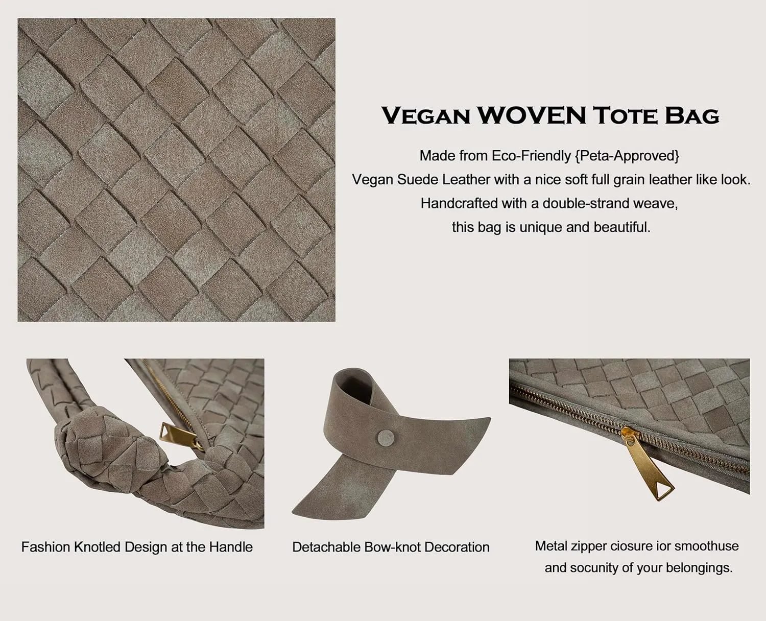 Suede Leather Woven Bag for Women, Woven Knot Clutch Bag, Woven Purse, Evening Handbag, Vegan Leather Top Handle Bag