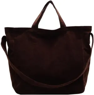 Suede Tote Bag for Women Vintage Retro Extra Large Slouchy Hobo Shoulder Satchel Top Handle Work Purse Crossbody Handbag