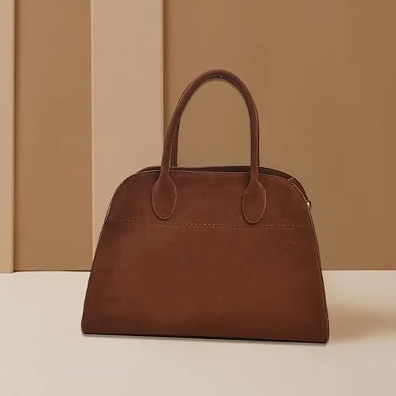 Suede Tote Bag for Women, Women's Faux Leather Tote Bag, Vintage Top Handle Bag Fashion Retro Shoulder Satchel Bag