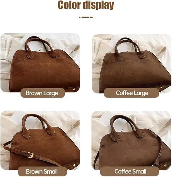Suede Tote Bag for Women, Women's Faux Leather Tote Bag, Vintage Top Handle Bag Fashion Retro Shoulder Satchel Bag