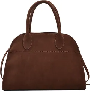 Suede Tote Bag for Women, Women's Suede Purse Vintage Top Handle Bag, Fashion Retro Shoulder Satchel Work Leather Bag