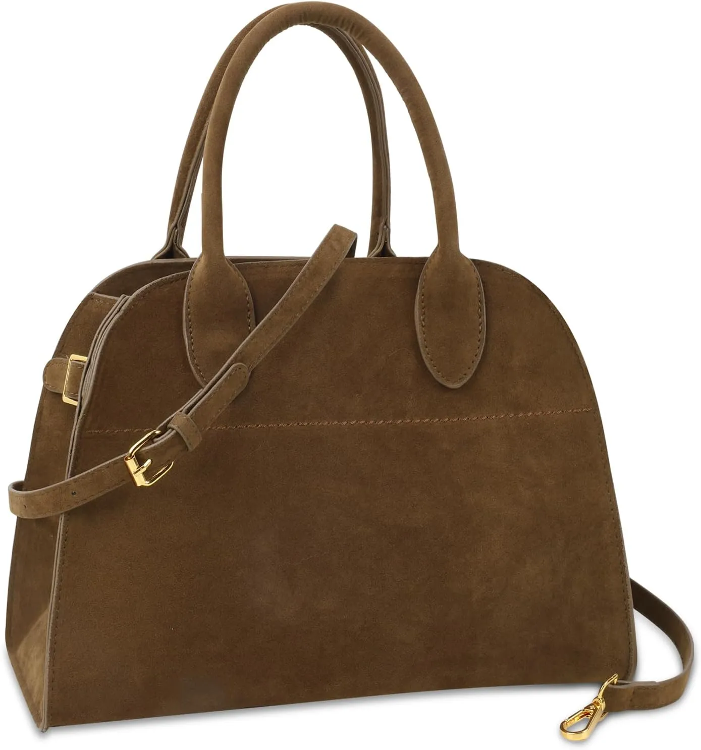 Suede Tote Bag for Women,Women's Suede Purse Vintage Top Handle Bag,Fashion Shoulder Satchel Bag for Office Travel