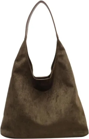 Suede Tote Bags for Women, Slouchy Faux Suede Bag Hobo Handbags, Suede Purse Shoulder Bag