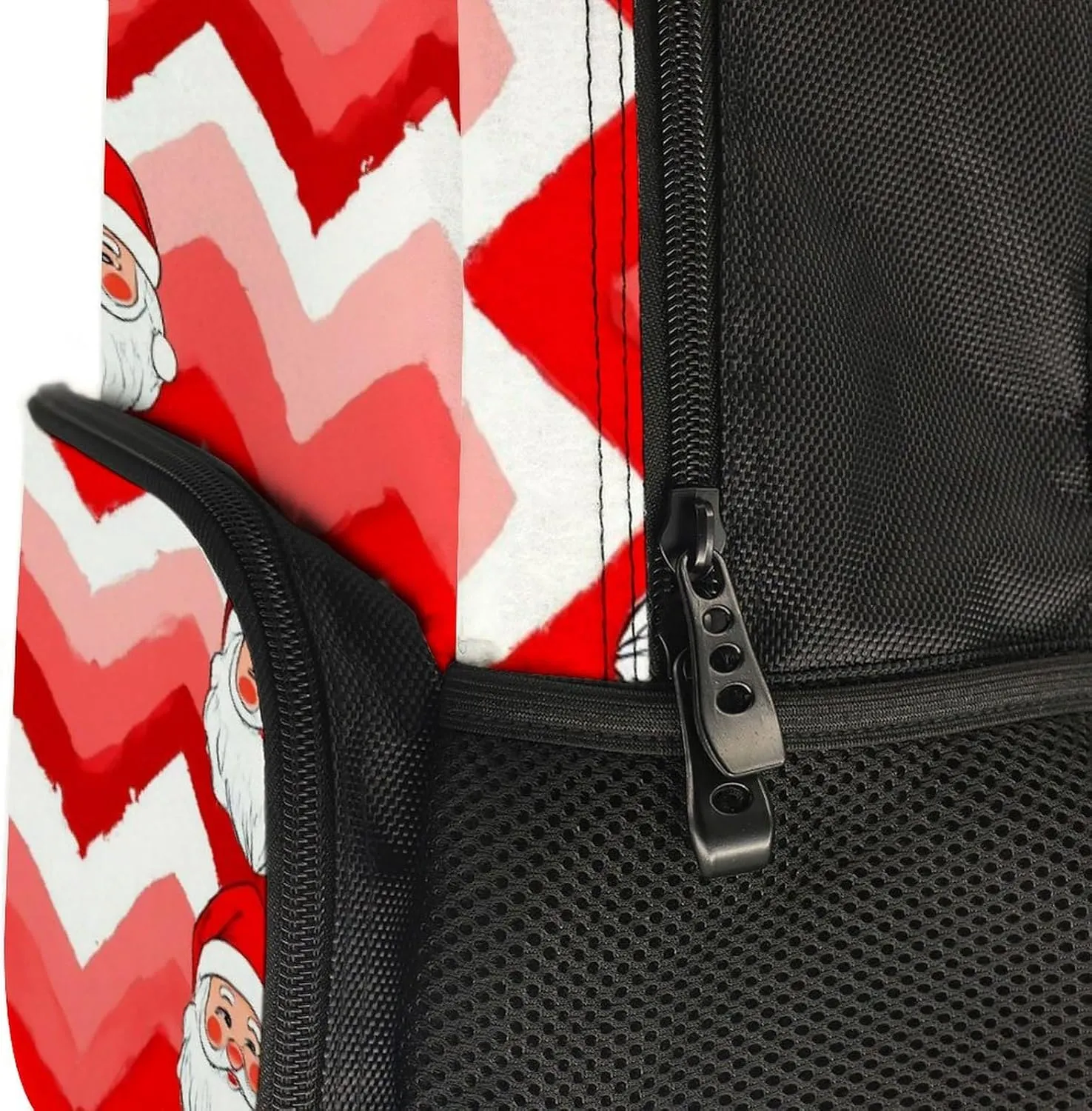 Supdreamc Men Women Lightweight Christmas Santa Claus Red Daypack Bookbag Big Capacity Carry On Bag With Side Pockets for Camping Travel Bicycle