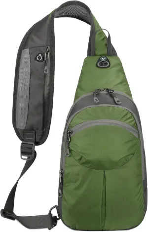 Super Lightweight Waterproof Nylon Chest Sling Bag Crossbody Daypack for Men Women 5L Sport Outdoor Travel Hiking