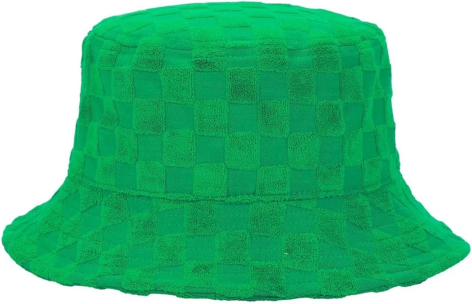 Super Mario Bros Logo Men's Checkered Bucket Hat