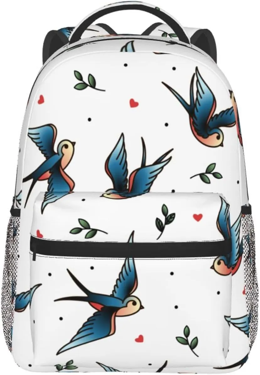 Swallows Backpack Laptop Backpack Sports Travel Shoulder bag Light casual backpack