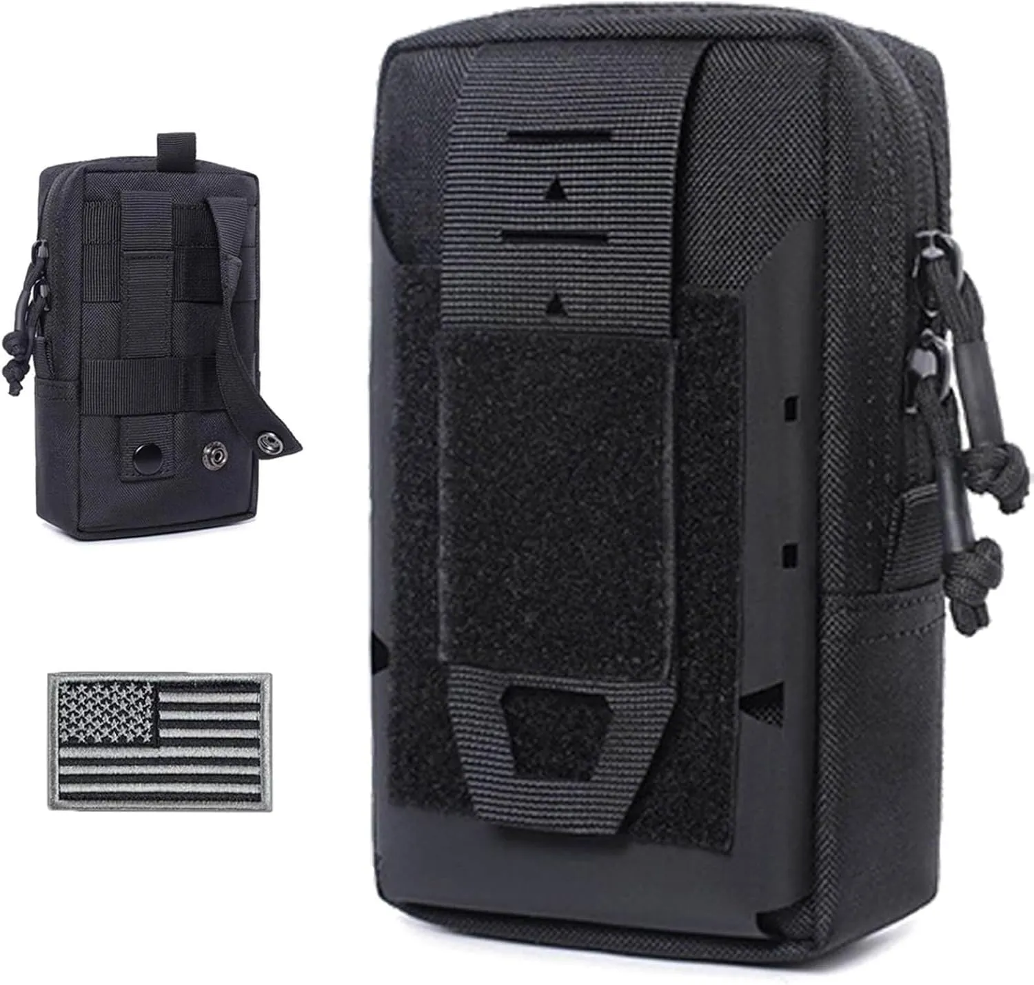 Tactical EDC Pouch Molle Utility Pouches Nylon Bag Outdoor Hunting Waist Pack Phone Holder Smartphone Pouch Gadget Organizer Tool Holster Pocket