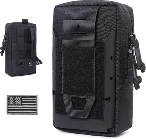 Tactical EDC Pouch Molle Utility Pouches Nylon Bag Outdoor Hunting Waist Pack Phone Holder Smartphone Pouch Gadget Organizer Tool Holster Pocket