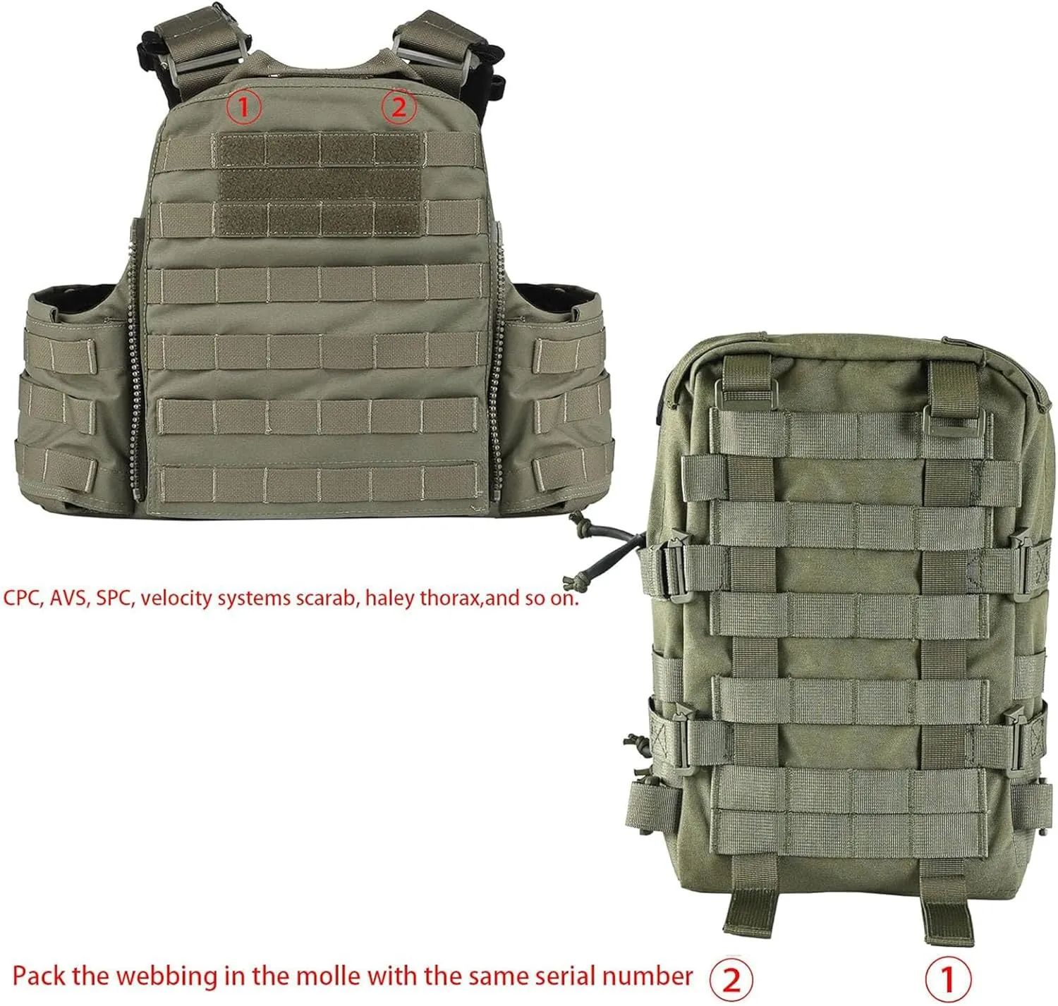 Tactical Mini Molle Hydration Pack,Molle Hydration Carrier with IFAK Pouch&US Flag&Med Patch,Hydropack for 2L Water Bladder