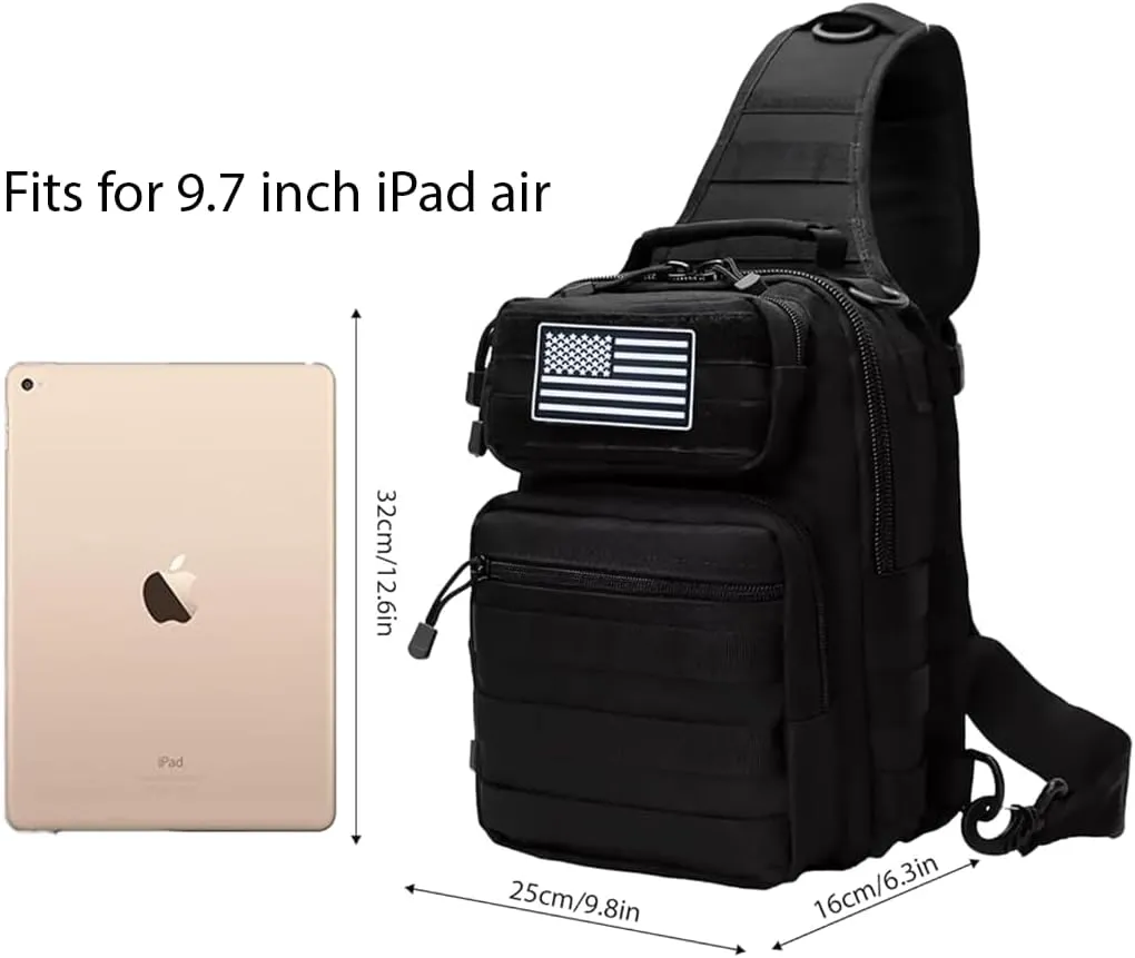 Tactical Sling Bag Backpack for Men Molle Shoulder Bag Pack Daypack Backpack for Hunting, Hiking, Traveling, Camping
