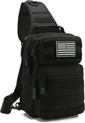 Tactical Sling Bag Backpack for Men Molle Shoulder Bag Pack Daypack Backpack for Hunting, Hiking, Traveling, Camping