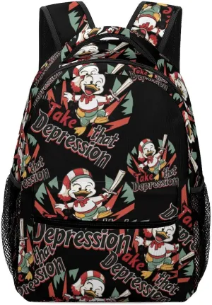 Take That Depression Cute Backpack Casual Funny Printing Basic Shoulder Bag for Men Women Travel Picnic