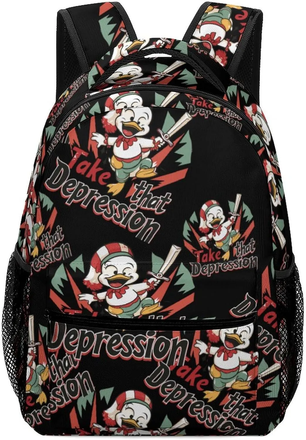 Take That Depression Cute Backpack Casual Funny Printing Basic Shoulder Bag for Men Women Travel Picnic