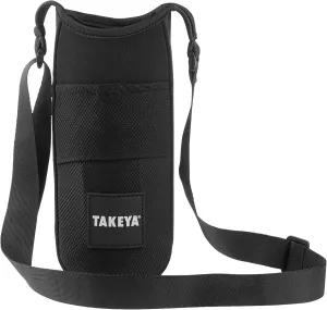 Takeya Hydrotex Easy Grip Bottle Sling - Water Bottle Carrier with Strap & Pockets - Bag Fits 32 oz & 40 oz Bottles - Great for Pickleball & Tennis Courts - Durable Bottle Bag with Carabiners
