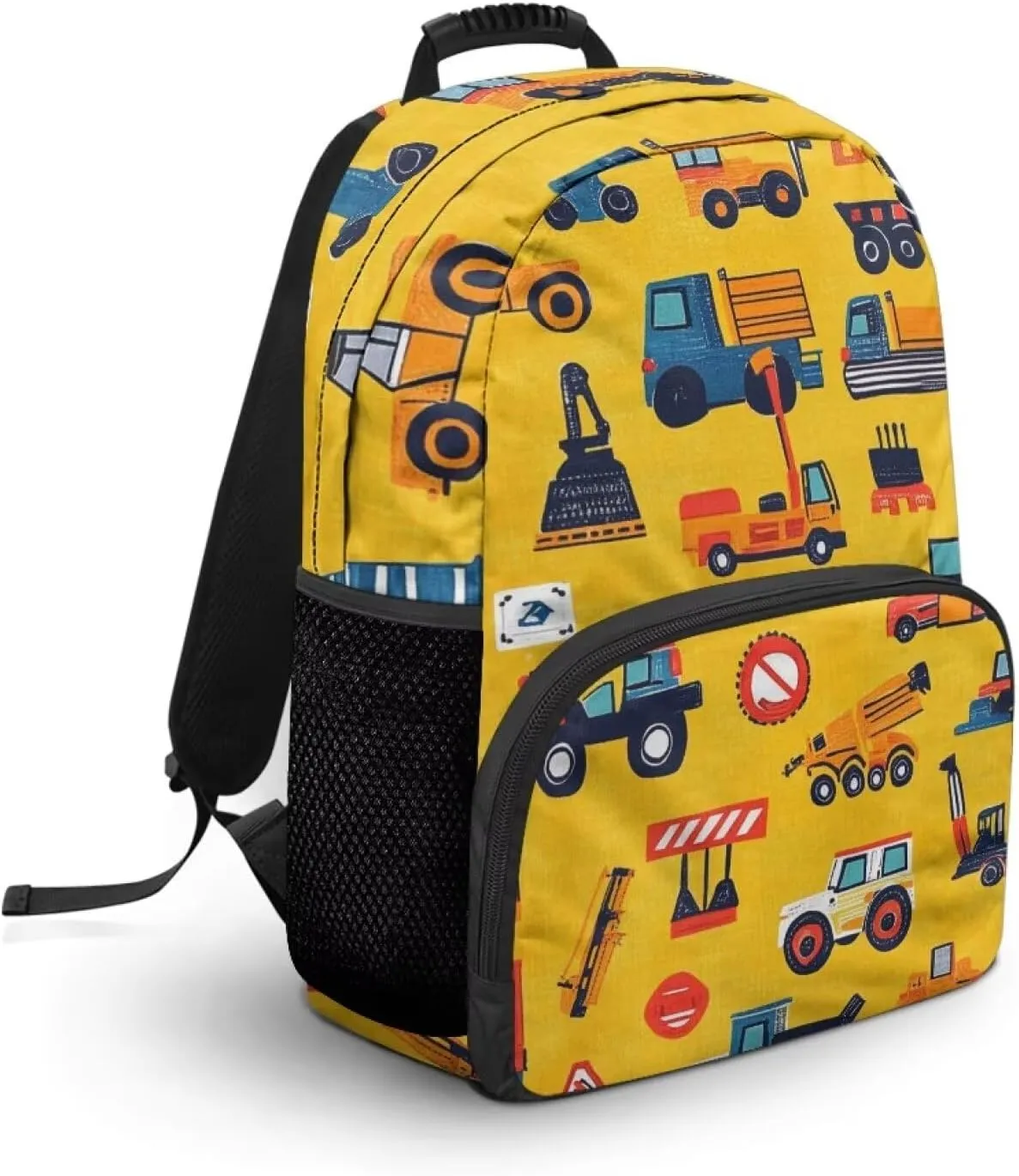 Technical Vehicle Backpack for Boys Large Capacity Bookbag with Compartment for Kids 15 Inch Polyester School Backpack Essentials for Preschool Knapsack