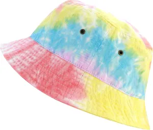 The Hat Depot Bucket Hat - Unisex 100% Cotton & Denim UPF 50 Packable Summer Travel Beach Sun Hat