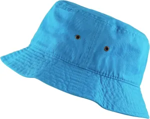 The Hat Depot Bucket Hat - Unisex 100% Cotton & Denim UPF 50 Packable Summer Travel Beach Sun Hat