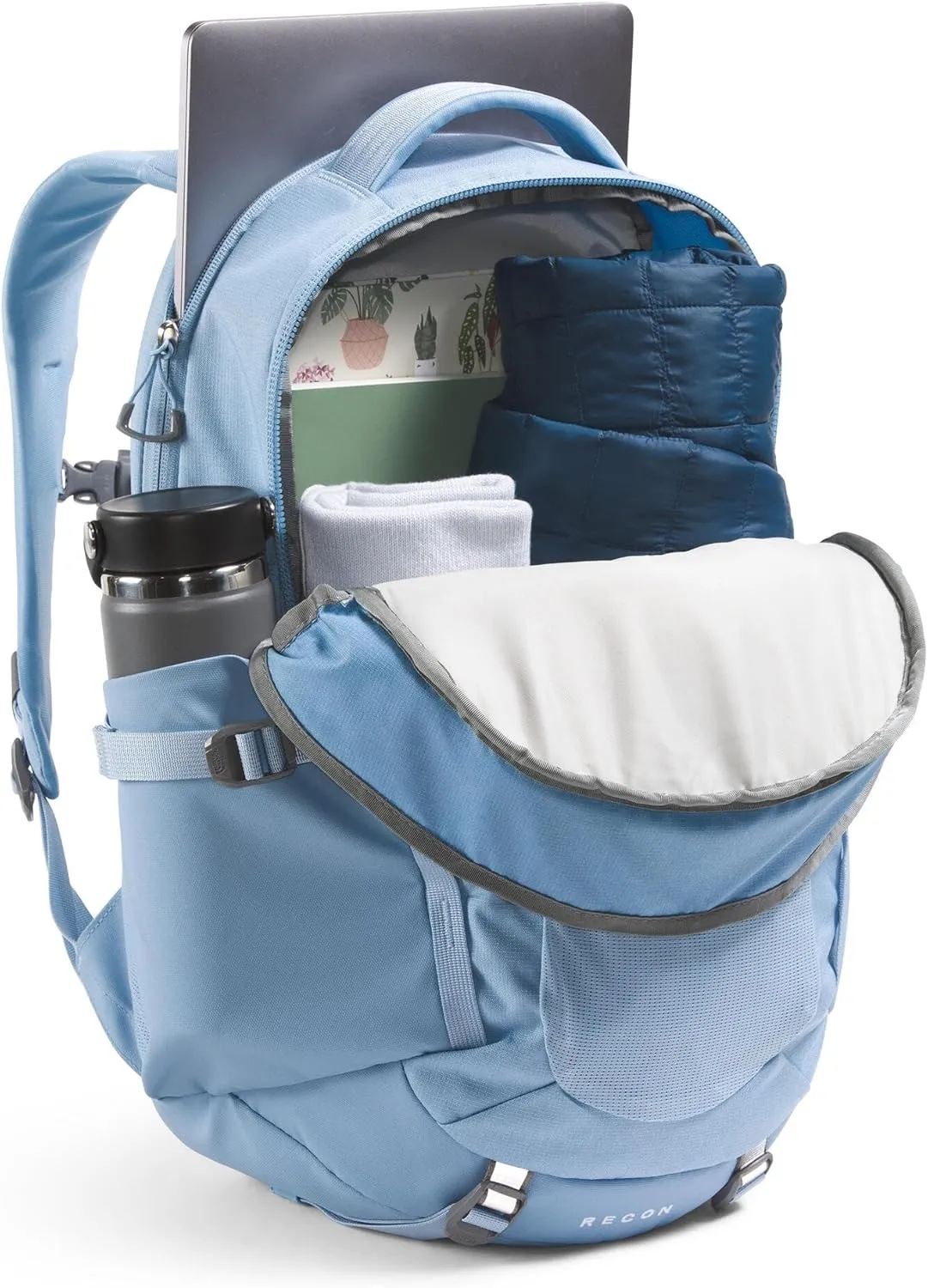 THE NORTH FACE Women's Recon Everyday Laptop Backpack - PFAS Free, Steel Blue Dark Heather/Steel Blue-NPF, One Size