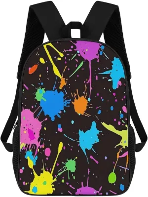 Tie Dye Ink Jet Travel Backpack 17 Inch Laptop Bag Carry On Backpack Casual Daypack for Weekender Business Hiking