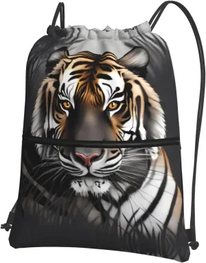Tiger at rest Print Drawstring Backpack â€“ Lightweight & Durable Gym Bag for Sports, Travel, Hiking, Yoga, and More
