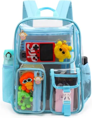TINYAT Clear Backpack Heavy Duty Transparent Backpack Large Clear Bag See Through Bag for College, Concerts Sports T9063