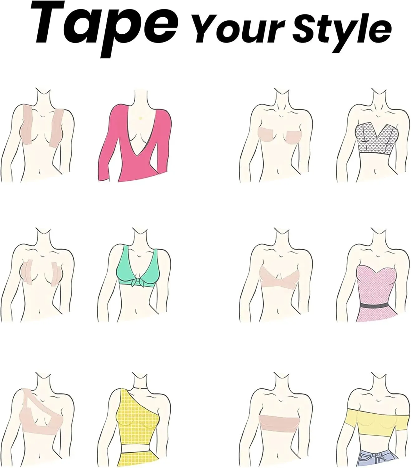 TITU Strapless Bra for Big Bust - Sticky Push Up for Large Breasts, Backless Plus Size Invisible with Boob Lift Tape