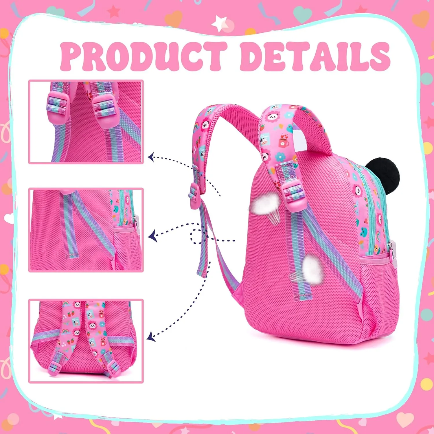 Toddler Backpacks for Girls 3-4 Kids Preschool Backpacks for Girls Cute Kindergarten Backpack Mini Small Backpack Little Girl Back to School Supplies
