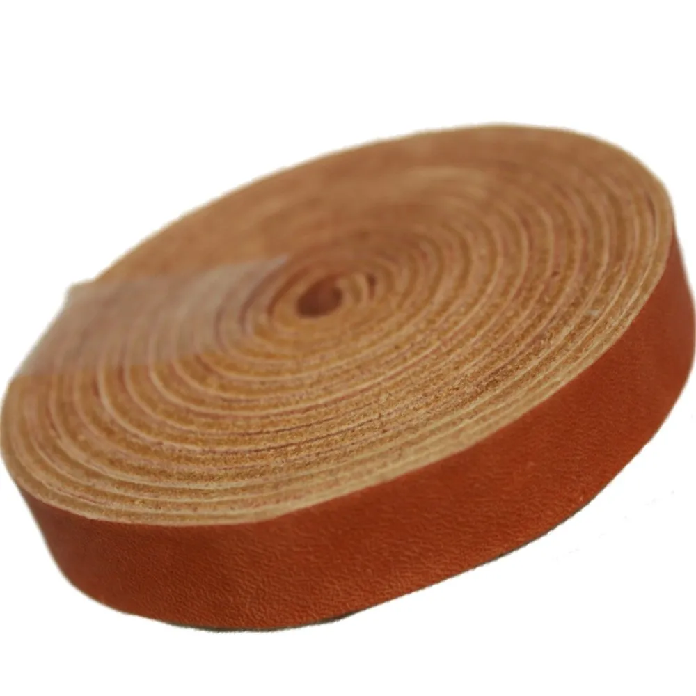 TOFL Genuine Top-Grain Leather Strap | 72 Inches Long | 1/2 Inch Wide | 1/8 Inch Thick (7-8 oz) | 1 Leather Strip for DIY Arts & Craft Projects, Clothing, Jewelry, Wrapping | Tan