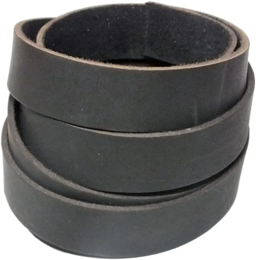 TOFL Genuine Top-Grain Leather Strap 72 Inches Long 7/8 Inch Wide 1/8 Inch Thick (7-8 oz) Dark Brown