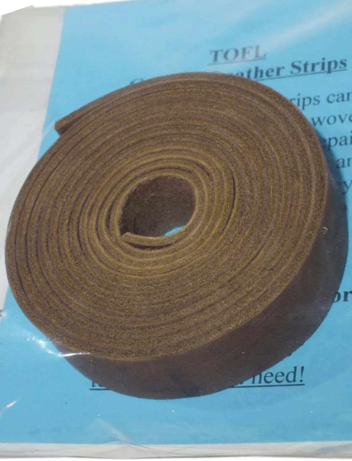 TOFL Genuine Top-Grain Leather Strap 72 Inches Long 7/8 Inch Wide 1/8 Inch Thick (7-8 oz) Dark Brown