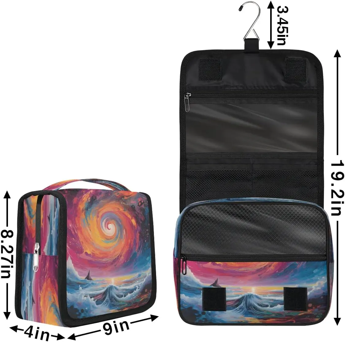 Toiletry Bag Hanging Toiletry Bag Travel Essentials Makeup Bag Travel Size Toiletries Bag Abstract Ocean Travel Essentials For Women Travel Containers For Toiletries