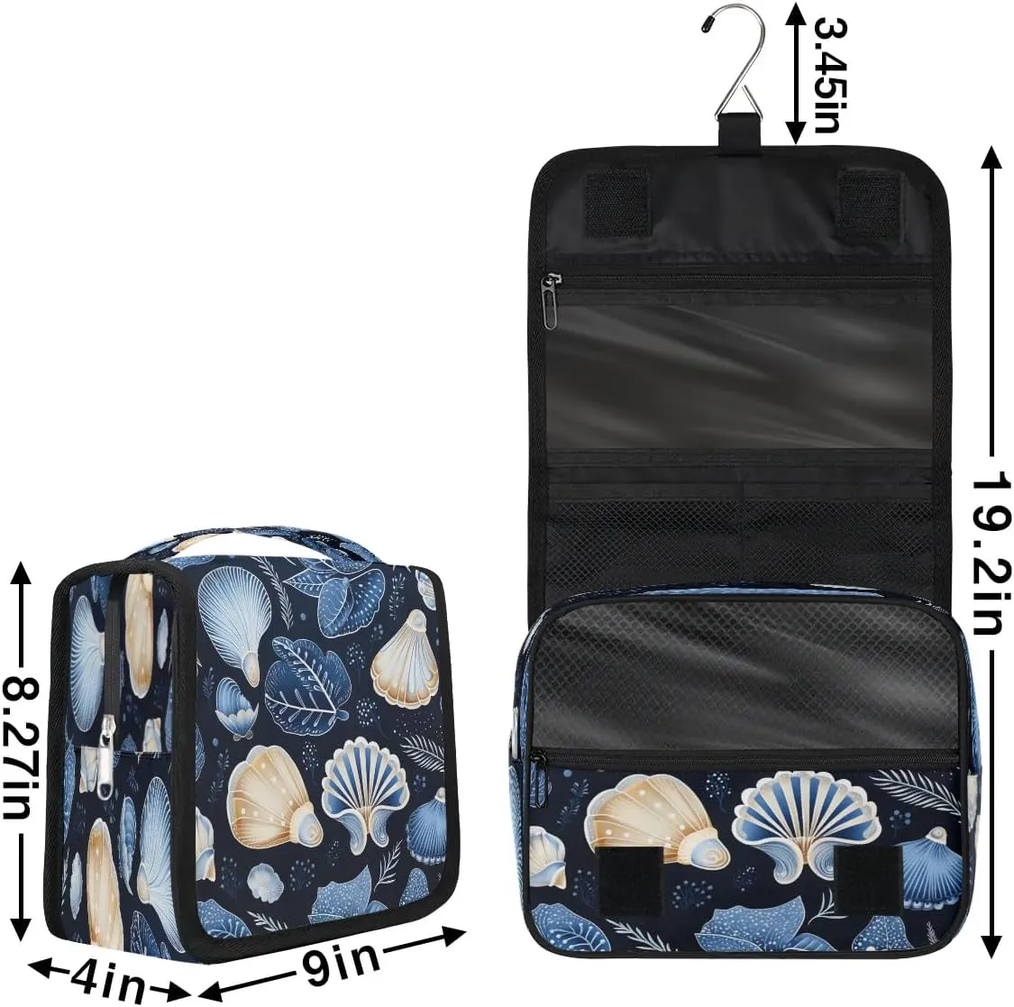 Toiletry Bag Hanging Toiletry Bag Travel Essentials Makeup Bag Travel Size Toiletries Bag Sea Shells Travel Essentials For Women Travel Containers For Toiletries