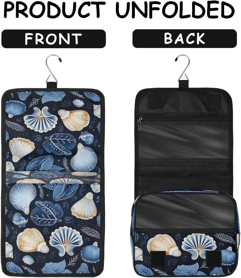 Toiletry Bag Hanging Toiletry Bag Travel Essentials Makeup Bag Travel Size Toiletries Bag Sea Shells Travel Essentials For Women Travel Containers For Toiletries