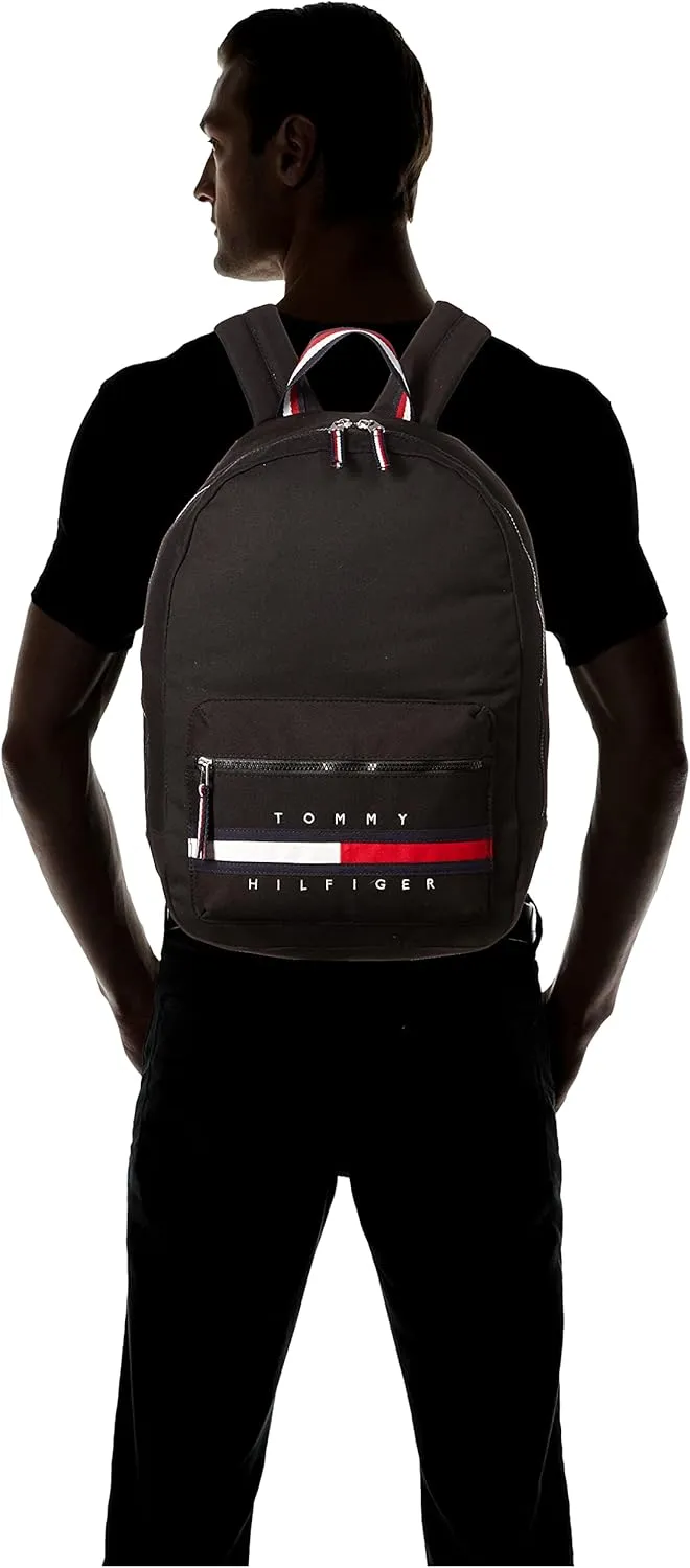 Tommy Hilfiger Men's Gino Backpack, Deep Black, One Size